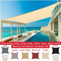 Outdoor awning waterproof shade sail garden awning for patio car canvas awning rectangle swimming pool shade shade sail 3x6m4x5m