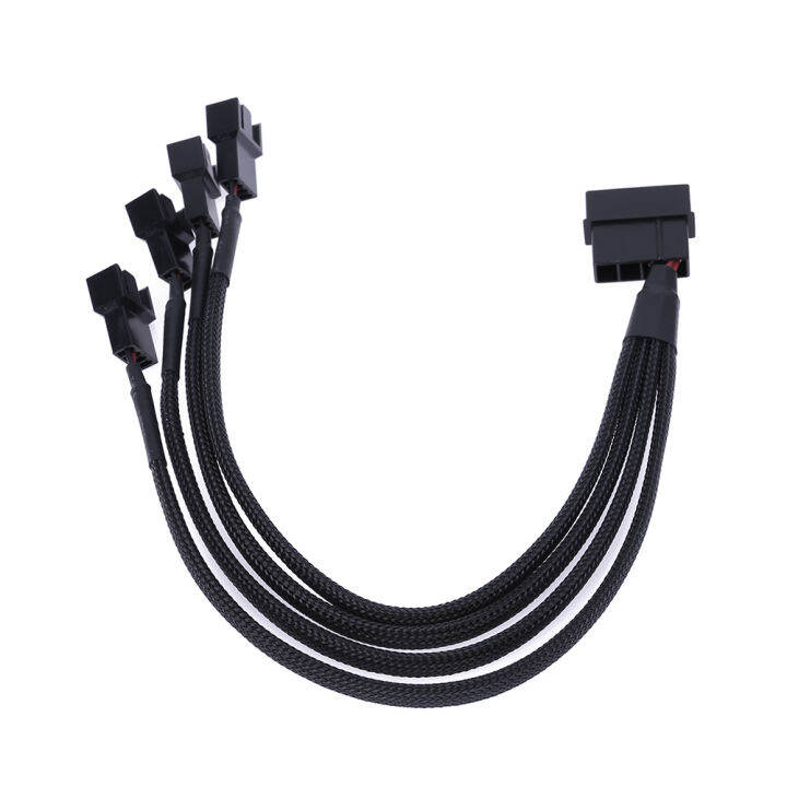 vktech-4pin-ide-molex-ถึง4พอร์ต3pin-4pin-คูลเลอร์พัดลมระบายความร้อนแยกสายไฟ