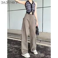 DaDuHey Women 2022 Japanese-Style Retro Street Casual Straight Pants High Waist Make Leg Long Wide-Leg Jeans