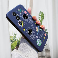 เคสโทรศัพท์สำหรับ OPPO Reno10 Pro + 5G เคสแฟชั่น NASA Earth มนุษย์อวกาศเคสโทรศัพท์คลุมทั้งหมดปลอกซิลิโคนของเหลวรูปแบบขอบสี่เหลี่ยม