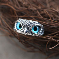 Fashion Simple Copper Demon Eye Owl Ring Popular Adjustable Open Rings Ladies Retro Animal Statement Ring Elegant Sliver Party Rings Lovely Gifts Jewelry For Girl Friends