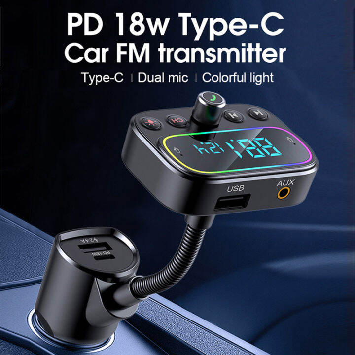 jajabor-fm-transmitter-bluetooth-5-0-handsfree-aux-audio-mp3-player-support-usb-flash-drive-playback-pd-type-c-usb-car-charger