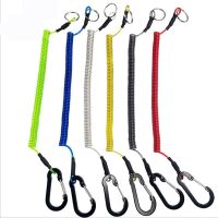 【CW】 Carabiner Anti Lost Rope sub Plier Control Fish Hang Buckle 6 Color Strong Pull Lanyard