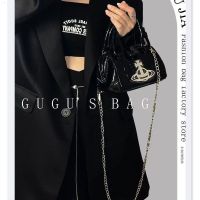 Gu Gu Customized The Empress Dowagers Hand-Held Chain Small Round Bag 2023 New Niche Design Trendy Saturn Mini Messenger Bag