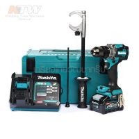 MAKITA สว่านกระแทกไร้สาย 40 โวลต์ ขนาด 13 มม. (1/2 นิ้ว) รุ่น HP001GM101 แรงบิดหมุน 125 นิวตันเมตร รวมแบตเตอรี่-แท่นชาร์จ ( M011-HP001GM101 )