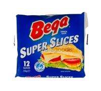 BEGA SUPER SLICES 250g.(12 SLICES ) เบก้า เชดด้าชีสแบบสไลด์ 250 กรัม ( 12 แผ่น) นำเข้าจากออสเตรเลีย