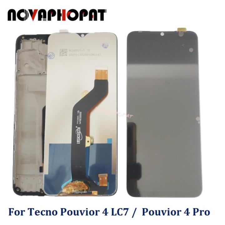 novaphopat-black-for-tecno-pouvoir-4-lc7-pouvoir-4-pro-lcd-display-screen-เซ็นเซอร์สัมผัสกรอบ-digitizer-ประกอบเต็มตัวเครื่อง