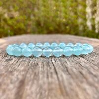 Natural Aquamarines Bracelet Single Circle Crystal Bracelet Jewelry 6-10mm Beads Romantic Casual Crystal Yoga Bracelet Drop Ship