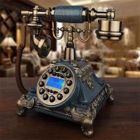 screen light Antique Landline For The Elderly Telephone Classical Retro White Vintage Fixed Desk Phone Made Of Resin Home Office Europe