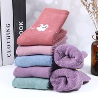 [Free ship] 5 pairs of winter womens fleece thickened mid-tube warm sleep towel stockings