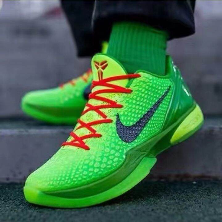 kobe 6 grinch outdoor slip sports basketball shoes for men（with box