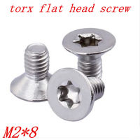 100ชิ้น M2 * 8 M2x8ท็อกซ์แบบแบน Countersunk หัวสกรู A2สแตนเลส