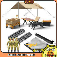 เครื่องประดับตั้งแคมป์จำลอง MN-85K แบบกันสาดด้านข้างเต็นท์ตั้งแคมป์ทรายบันไดโต๊ะเก้าอี้ตกแต่งเข้ากันได้กับรถ RC 1/12เดือน MN98 D90 MN99S MN86 MN78 MN128