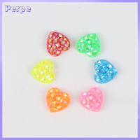 PERPE 100pcs สุ่มแบบสุ่ม ลูกปัดหลากสี 12mm ครับ สีผสมกัน ลูกปัดประกายแวววาว Besds หลังแบน รองเท้าส้นแบน SHINY besds ทำเครื่องประดับ DIY