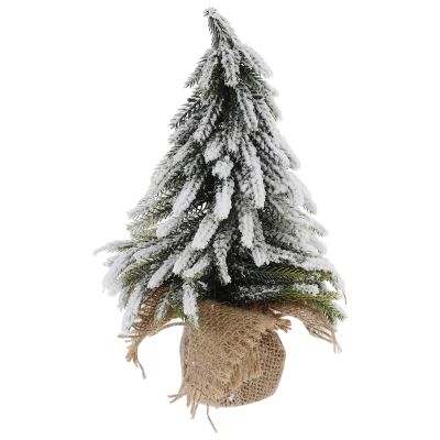 Tree Christmasdesktop Trees Party Mini Small Decor Flocked Snowartificial Decorations Tabletop Pine Scene Ornament Supplies