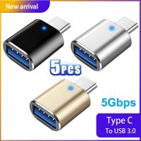 3.0 USB LED 1235หน่วยสำหรับ Jenis C อะแดปเตอร์ OTG Ke USB C USB-A Jenis-C Perempukan Penyambung untuk Samsung อะแดปเตอร์ Xiaomi POCO