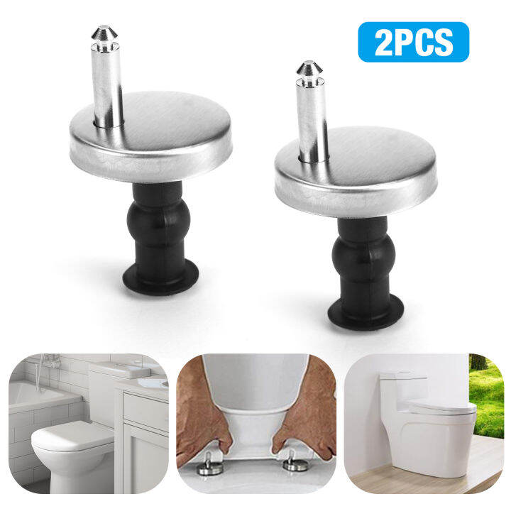 Stainless Steel Toilet Lid Toilet Seat Cover Hinge 2pcs Universal