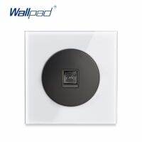 【New release】 Wallpad L6โทรศัพท์เดียว TEL แจ็คซ็อกเก็ตสายไฟ Outlet อุปกรณ์เสริมแผงกระจกสีขาว