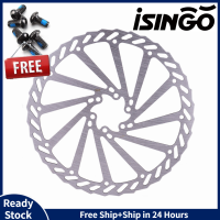 iSingo 【 Free 6pcs Bolts】120/140/160/180/203mm 6 Bolt Adapter Threaded Bicycle Parts Disk Brake Rotor Disc Brake