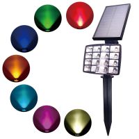 48 LED Outdoor Solar Lights RGB Changing Lawn Wall Lamp IP65 Waterproof Landscape Spotlights For Yard Garden Driveway Path