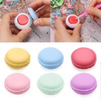 【CW】۞  1Set Painting Glue With Macarons Drilling Mud Embroidery Storage Crafts Tools