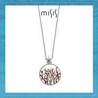 CI05888 [มิสซิส] สร้อยคอจี้ปะการังลงยาสีแดง ปลาดาว ประดับเพชรCZ - [miSiS] Reef party Necklace in 18kt Gold plated sterling silver