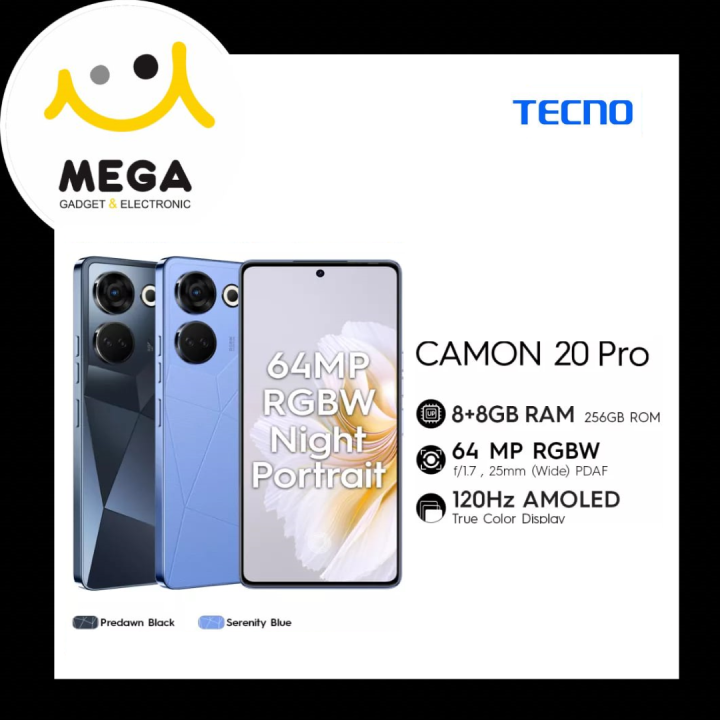 Tecno Camon 20 Pro 4G 8GB + 256GB Garansi Resmi Tecno Indonesia ...