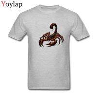 Scorpion Design Stylish Mens T-shirt Cool 3D Cartoon Animal Print Pure Cotton Clothing Colorfast Top Tees