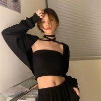 ❇✢₪ MEXZT Bolero Cropped Sweaters Design Knitted Cardigan Sleeve All-match Y2k