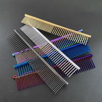 Stainless Steel Pet Comb Optional Professional Dog Cat Grooming Comb Puppy Hair Trimmer Brush Beauty Styling Tools 6 Colors Brushes  Combs