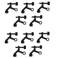 10Pcs Hinge Pin Black Door Stopper Adjustable Deluxe Heavy Duty Door Stopper with Black Rubber