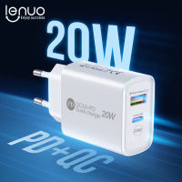 Lenuo PD 20W ที่ชาร์จที่ชาร์จความเร็วสูง Usb Type C พอร์ต QC 3.0ตัวชาร์จไฟสำหรับ IPhone เร็ว Xiaomi Samsung Huawei ที่ชาร์จโทรศัพท์แบบพกพา