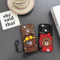 การเชื่อมโยง TP C7 Neffos C9 Y7 C9A X1สูงสุด X9โปร X20 Y5 Y6เคสหมีสีน้ำตาลการ์ตูนเคสโทรศัพท์กันกระแทก