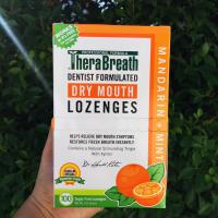 TheraBreath® Dry Mouth Lozenges, Mandarin Mint 100 Wrapped Lozenges เม็ดอมดับกลิ่นปาก รสส้ม ลดอาการปากแห้งและลมหายใจสดชื่น สูตรที่ทันตแพทย์แนะนำ