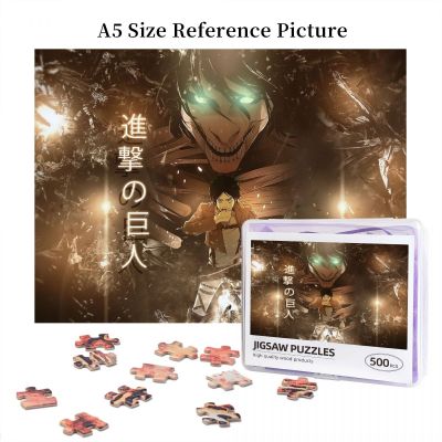 Eren Yeager Attack On Titan (2) Wooden Jigsaw Puzzle 500 Pieces Educational Toy Painting Art Decor Decompression toys 500pcs