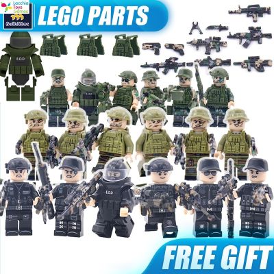 LT【ready Stock】Legoing Swat Team Legoing Military Army Set Military Accessories Legoing Police Miniggares Parts Building Blocks Toys1【cod】