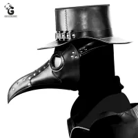 Plague Doctor หน้ากากผู้ใหญ่ไอน้ำ Punks น่ากลัวสยองขวัญ PU Bird Doctor Schnabel Masque คอสเพลย์ฮาโลวีน Beak Maske Prop Carnival