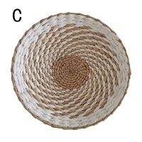 Nordic Style Combination Wall Decoration Rattan Woven Grass Weaving Round Plate For Home Decoration  Bedroom Background Decor WHP3816 Decorative Bowls