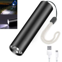 ไฟฉายแรงสูง ไฟฉาย กันน้ำได้ ชาร์จ อลูมิเนียมอัลลอยด์ 3 Modes USB Powerful led torch Flashlight Rechargeableไฟฉายพาสะดวก