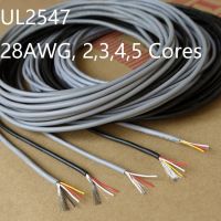 UL2547 28AWG สายแบบป้องกันการรบกวนสายพีวีซีหุ้มฉนวนลำโพงติดรถยนต์สัญญาณเสียง2 3 4 5แกนสายควบคุมหูฟังทองแดงชุบดีบุก