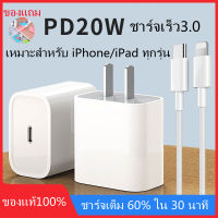 ชุดชาร์จสำหรับไอโฟน 20W ชุดชาร์จสำหรับiphone12 PD หัวชาร์จ + สายtype-c to ไลนิ่ง ประกัน 1ปี รองรับรุ่น i12/pro/max/i11/pro/max/xsmax/xr/xs/ipx/8+/i8/se2020/7+/i7