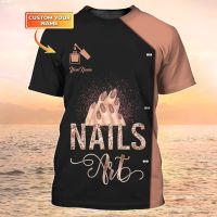 2023 new arrive- xzx180305   PLstar Cosmos Latest Summer Mens T-shirt Nail Artist Personalized 3D Printed Unisex Casual t shirt Gift For Manicurist DW167