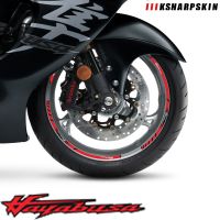 Motorcycle tire inner ring reflective stripe stickers multicolor waterproof decals for SUZUKI HAYABUSA