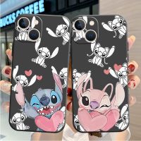 {Taoyitao Case} เคสสุดหรูสีดำด้านหลังของดิสนีย์ Stitch เคส Funda สำหรับ Oppo A52 A16 A53 A95 A3s A9 F19 A5 4G A53s A93 A15 A54 A32 A12e A7 A74 A72