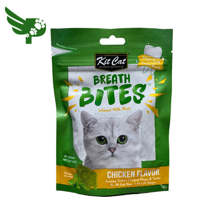 Kit Cat Breath Bites 60g Chicken Flavor For All Cat Size For All