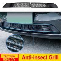 Front Bumper Grill Mesh for Tesla Model 3 Y Air Inlet Vent Cover Centre Grille Grid Guards Protector Anti-insect Net Accessories