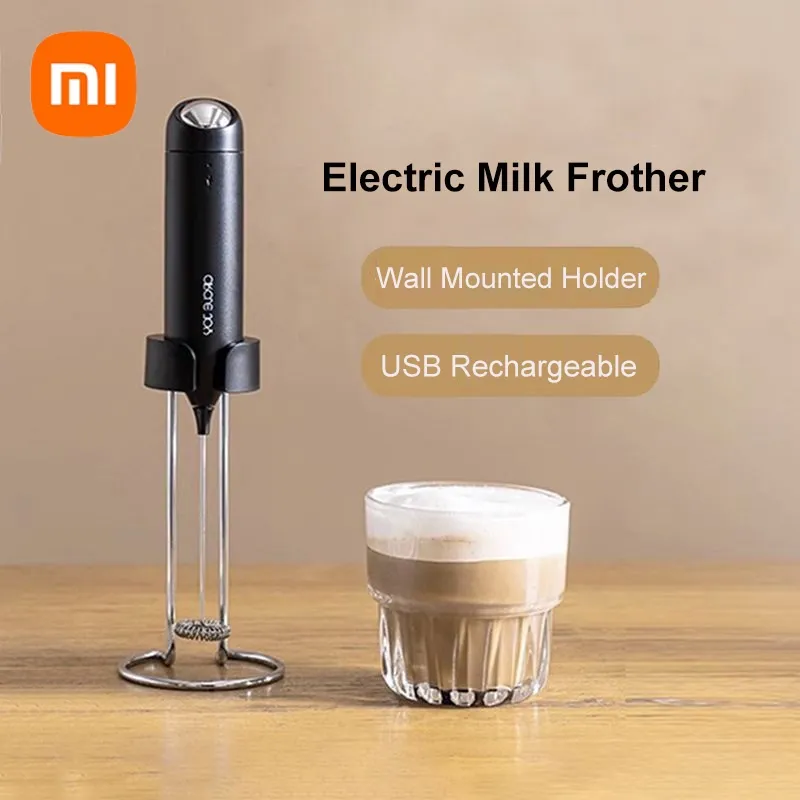 Circle Joy Electric Milk Frother Cappuccino Coffee Frother Home Handheld  Milk Blender 14000rpm 304 Food Grade
