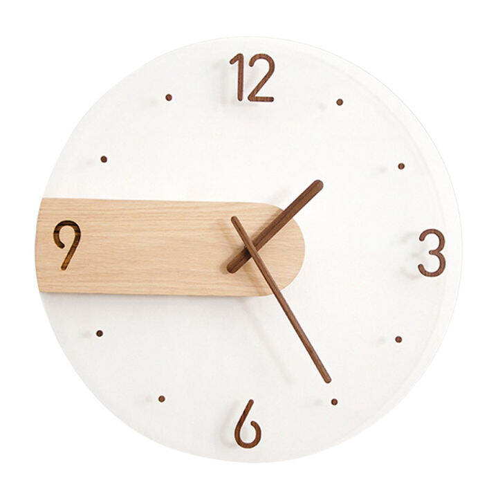 Perfk Simple Nordic Wall Clock 16 inch Silent Battery Operated for Home