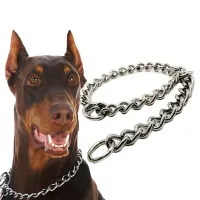Fang Fang Practical Stainless Steel Choke Chain Dog Training Collars Snake Choker Pet Supplies