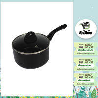 AjuShop-KOCH KITCHEN หม้อด้ามพร้อมฝา NON-STICK 16 ซม. GENKI-POT16 สีดำ